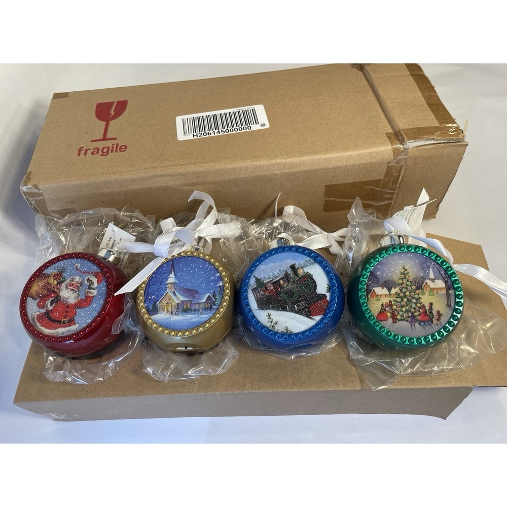 Vintage Mr. Christmas Illuminated Ornaments (battery Operated) Set Of. 4